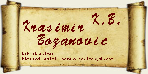 Krasimir Božanović vizit kartica